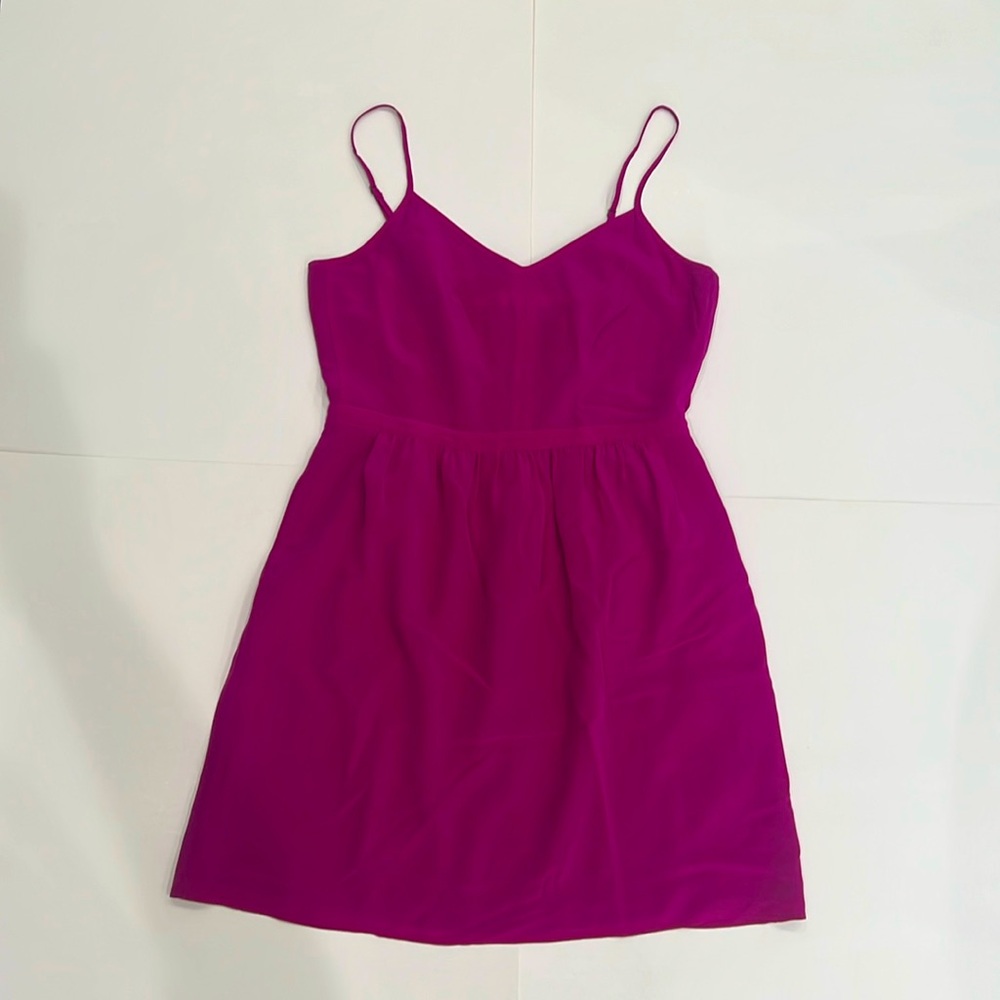 Madewell Pink Pleated Mini Dress Spaghetti Strap Sweetheart